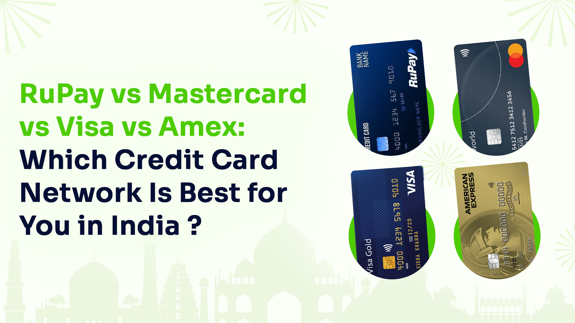 RuPay vs Mastercard vs Visa vs Amex