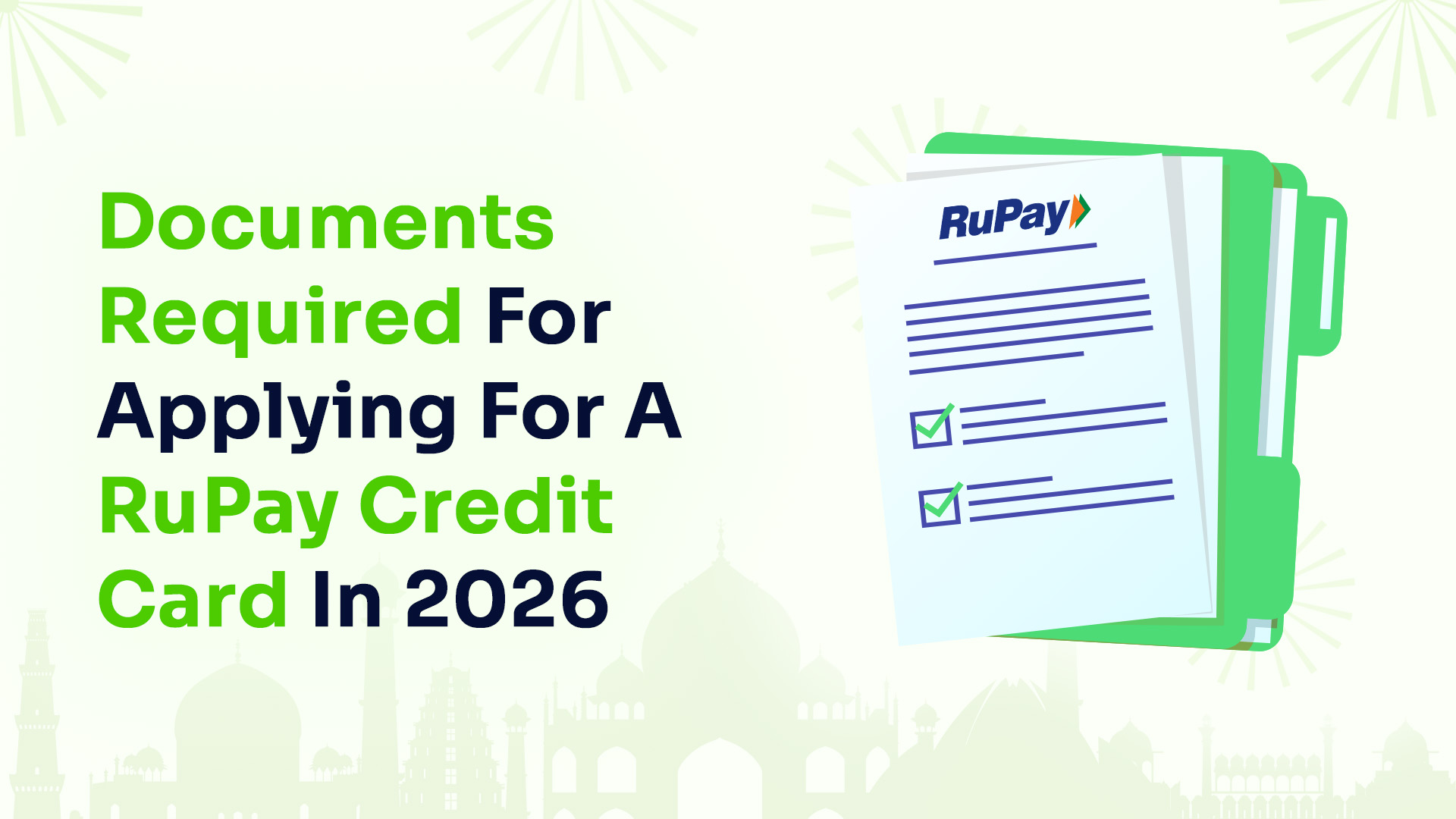 Documents Required for Applying for a RuPay Credit Card in 2026
